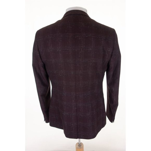 TED BAKER New Brown Checked Wool Suit Jacket $485 - Picture 3 of 11
